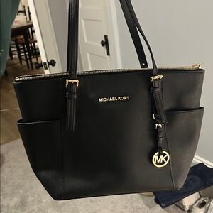 Michael Kors Black Leather Tote